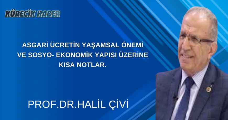 ASGARİ ÜCRETİN YAŞAMSAL ÖNEMİ VE SOSYO- EKONOMİK YAPISI ÜZERİNE KISA NOTLAR.